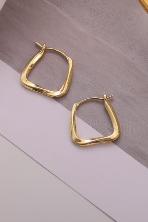 Trendy French-Style Square Earrings for Women - High-End Autumn/Winter Ear Accessories, Chic Ear Clips & Hoops 2025