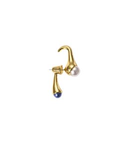 Trendy Front and Back Pearl Stud Earrings - 2025 European American Hip Hop Niche Design, Cool Statement Jewelry