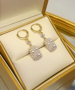 Trendy Golden Bubble Bead Cluster Drop Earrings for Women - Versatile Statement Jewelry