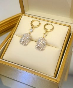 Trendy Golden Bubble Bead Cluster Drop Earrings for Women - Versatile Statement Jewelry