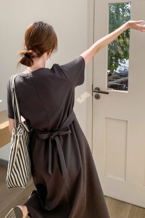 Trendy Gray Short Dress for Summer - Unique Stylish Travel Outfit, Perfect for 90s and Y2K Fashion Enthusiasts