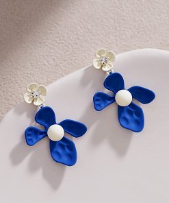 Trendy Green Floral Earrings for Women - Elegant High-End Versatile Accessories for 2025 Fashion