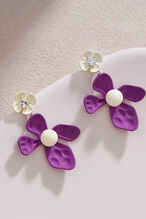 Trendy Green Floral Earrings for Women - Elegant High-End Versatile Accessories for 2025 Fashion
