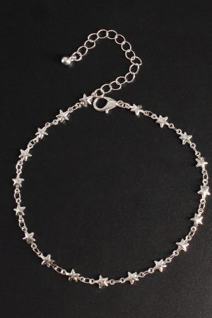 Trendy Handmade Star-Shaped Beach Anklet for Women, European American Style Personalized Chain Jewelry Accessories