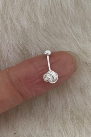 Trendy Heart Knot Screw Earrings for Women, Niche Design Ear Studs for Pierced Ears, Comfortable Ear Cuff for Everyday Wear