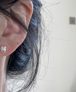 Trendy Heart Knot Screw Earrings for Women, Niche Design Ear Studs for Pierced Ears, Comfortable Ear Cuff for Everyday Wear
