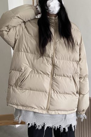 Trendy High-Neck Multi-Color Cotton Loose Coat - Japanese & Korean Style Autumn Winter Bread Jacket for Students