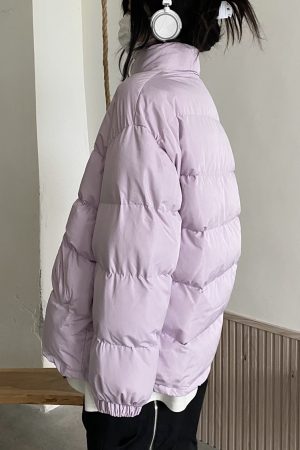Trendy High-Neck Multi-Color Cotton Loose Coat - Japanese & Korean Style Autumn Winter Bread Jacket for Students