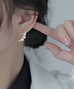 Trendy Hook Earrings for Women - Simple Studs, 2025 Autumn Winter Fashion, High-End Niche Ear Accessories