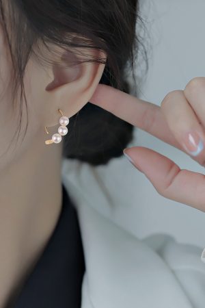 Trendy Hook Earrings for Women - Simple Studs, 2025 Autumn Winter Fashion, High-End Niche Ear Accessories