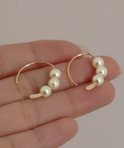 Trendy Hook Earrings for Women - Simple Studs, 2025 Autumn Winter Fashion, High-End Niche Ear Accessories