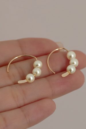 Trendy Hook Earrings for Women - Simple Studs, 2025 Autumn Winter Fashion, High-End Niche Ear Accessories