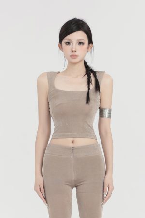 Trendy Hot Girl Slim Fit Sports Tank Top for Women, Summer Versatile Short Top for Outerwear, Y2K Style Fashion