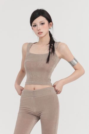 Trendy Hot Girl Slim Fit Sports Tank Top for Women, Summer Versatile Short Top for Outerwear, Y2K Style Fashion