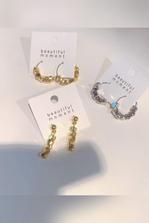 Trendy Irregular Gold Bead Ear Studs - High-End Korean Style Earrings for Women - 2025 Fashion Must-Have