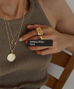 Trendy Irregular Gold-Plated Open Finger Ring - European American Style with Pleated Lava Design for a Unique Fashion Statement