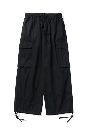 Trendy Japanese Casual Cargo Pants for Men, Functional Wide-Leg Straight-Cut Design, American Vibe, Stylish Y2K Fashion