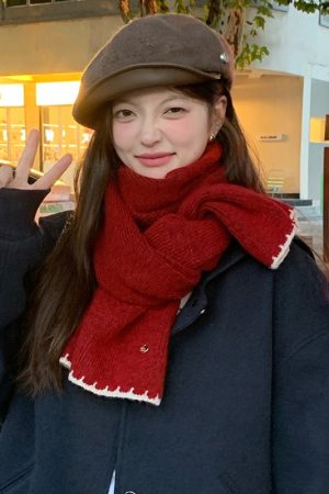 Trendy Korean Style Scarf and Gloves Collection - Warm, Versatile, Thick Accessories for Students - Stylish Christmas Gift