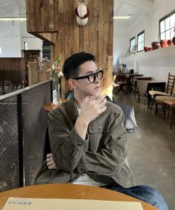 Trendy Korean Style Thin Corduroy Jacket for Men - Casual Spring and Autumn Outerwear in Stylish American Design