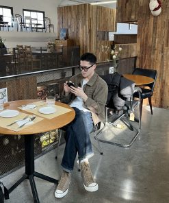 Trendy Korean Style Thin Corduroy Jacket for Men - Casual Spring and Autumn Outerwear in Stylish American Design