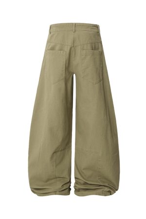 Trendy Leopard Print Wide-Leg Casual Trousers with Scarf Detail - Curved Blade Pants for Y2K and 90s Inspired Style