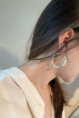 Trendy Long Big Hoop Earrings 2025 - Korean Style Elegant Ear Accessories, Versatile High-Quality Ear Studs for Fashion Lovers