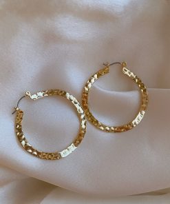 Trendy Long Big Hoop Earrings 2025 - Korean Style Elegant Ear Accessories, Versatile High-Quality Ear Studs for Fashion Lovers