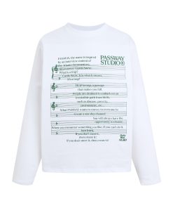 Trendy Long Sleeve T-Shirt with Loose Fit and Letter Print, Versatile American Style Top for Spring 2025 Fashion