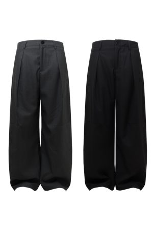 Trendy Loose-Fit Straight-Cut Wide-Leg Trousers - Casual Korean Style Summer Pants for Effortless 90s Inspired Fashion