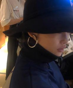 Trendy Metal Hoop Earrings for Women, Thick C-Shaped Hollow Open Design, Fashionable Hip Hop Style, Recommended by Bloggers