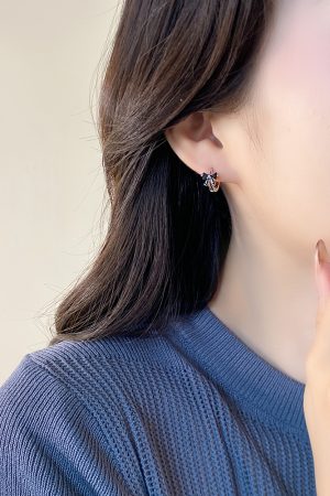 Trendy Mini Black Butterfly Ear Clips - Light Luxury Fashion Earrings for 2025 with Charming Temperament and High-End Design