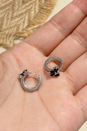 Trendy Mini Black Butterfly Ear Clips - Light Luxury Fashion Earrings for 2025 with Charming Temperament and High-End Design