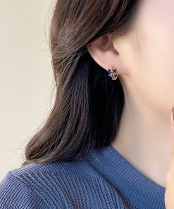 Trendy Mini Black Butterfly Ear Clips - Light Luxury Fashion Earrings for 2025 with Charming Temperament and High-End Design