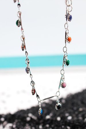 Trendy Minimalist Sunflower Gemstone Anklet for Women - European and American Fashion Handmade Cross-Border Jewelry Accessories