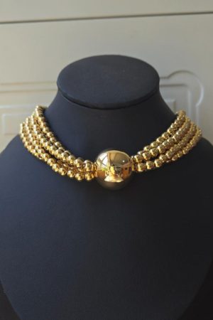 Trendy Multi-Layer Faux Pearl Round Bead Pendant Clavicle Chain Necklace for Women - Fashionable Metal Jewelry Accessory