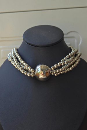 Trendy Multi-Layer Faux Pearl Round Bead Pendant Clavicle Chain Necklace for Women - Fashionable Metal Jewelry Accessory