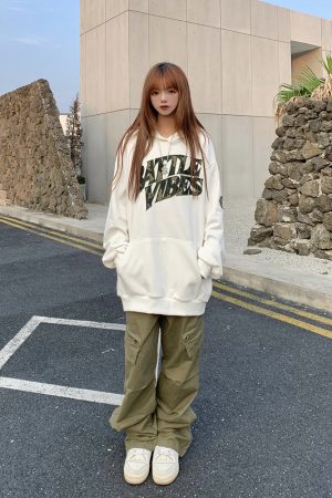 Trendy Oversized Hip Hop Couple Sweatshirt for Women and Men, INS Style, Casual Loose Fit, Urban Fashion, Streetwear