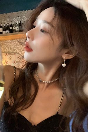 Trendy Pearl Heart Tassel Earrings - 2025 High-End Quality Fashion Accessories for a Chic Look