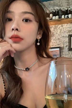 Trendy Pearl Heart Tassel Earrings - 2025 High-End Quality Fashion Accessories for a Chic Look