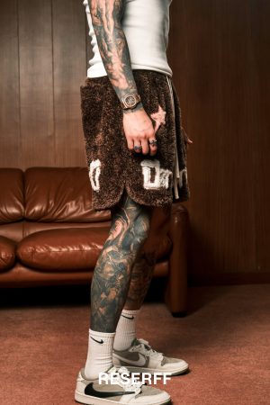 Trendy Plush Embroidery Boxing Shorts for Concerts - Middle East Style, Fashion-Forward, Limited Edition, Streetwear Inspired