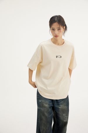 Trendy Printed Heavyweight Cotton Short Sleeve T-Shirt - Casual Basic Tee for Everyday Wear