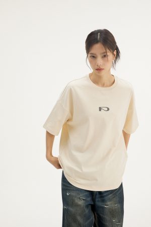 Trendy Printed Heavyweight Cotton Short Sleeve T-Shirt - Casual Basic Tee for Everyday Wear