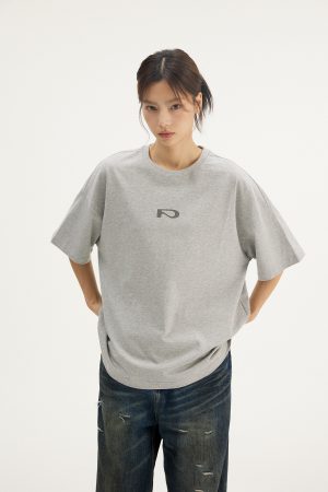 Trendy Printed Heavyweight Cotton Short Sleeve T-Shirt - Casual Basic Tee for Everyday Wear
