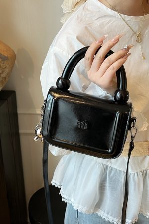 Trendy Red Oil Wax Leather Handbag for Women, 2025 New High-End Crossbody Shoulder Bag, Small Square Cookie Bag