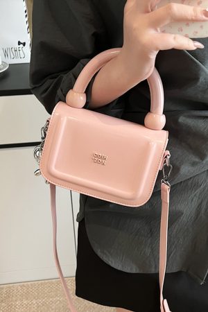 Trendy Red Oil Wax Leather Handbag for Women, 2025 New High-End Crossbody Shoulder Bag, Small Square Cookie Bag