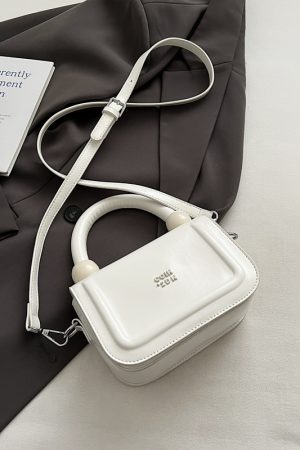 Trendy Red Oil Wax Leather Handbag for Women, 2025 New High-End Crossbody Shoulder Bag, Small Square Cookie Bag
