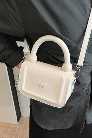 Trendy Red Oil Wax Leather Handbag for Women, 2025 New High-End Crossbody Shoulder Bag, Small Square Cookie Bag