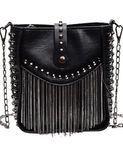 Trendy Retro Chain Crossbody Bucket Bag for Women - High-End Commuting Style for Spring/Summer 2025