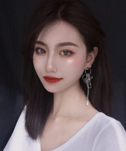 Trendy Retro Dark Style Flowing Rabbit S925 Silver Needle Earrings - Cool Minimalist Personality Jewelry