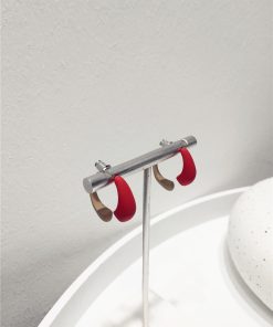 Trendy Reversible Sweetheart Candy Color Metal Spray Paint Stud Earrings Dangle Accessories for Spring/Summer 2025 Fashion